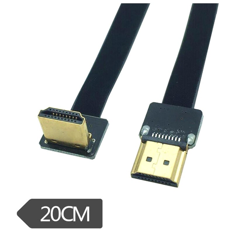 Kework 20cm FPV HDMI Slim Flat Cable, Upward Male to Straight Male 1080P HDMI Cord - Image 3